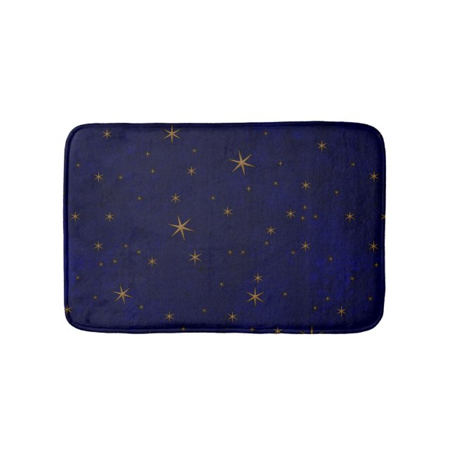 Celestial Starry Night Bath Mat (Front)