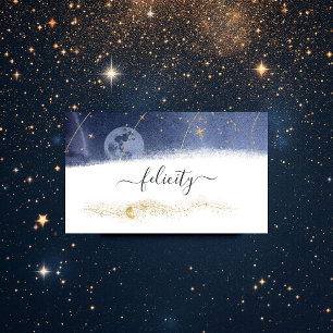 Celestial Starry Night Elegant Business Card