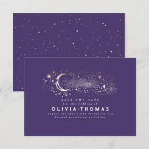 Celestial Starry Night Moon Mystical Save the Date