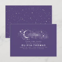 Celestial Starry Night Moon Mystical Save the Date