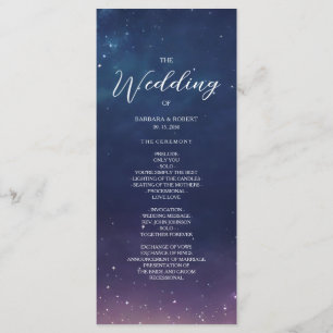 Celestial Starry Night Wedding Program