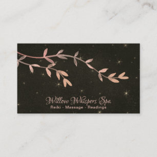 *~* Celestial Stars Night Sky Willow Tree  Branch Business Card