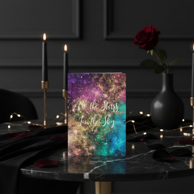 Celestial Stars Personalised Valentine's Day Card (Creator Uploaded)