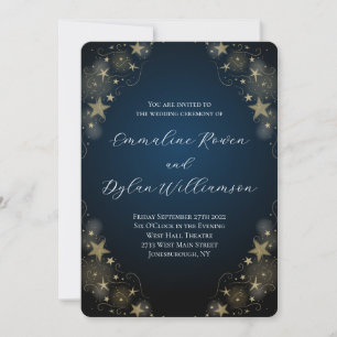 Celestial Stars Wedding Invitation