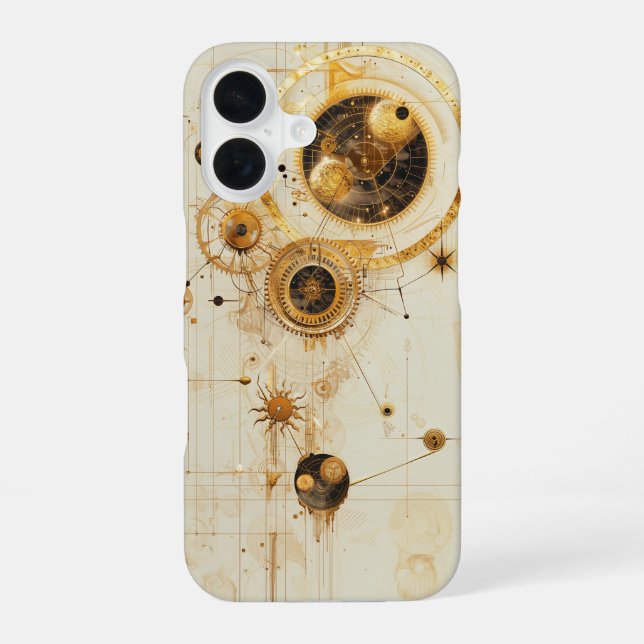 Celestial Steampunk iPhone 16 Case (Back)