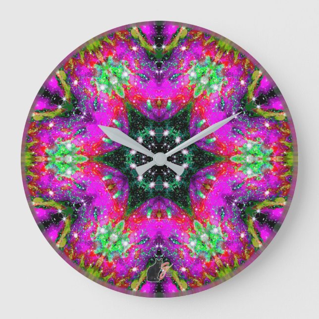 Celestial Stellar Kaleid Large Clock (Front)