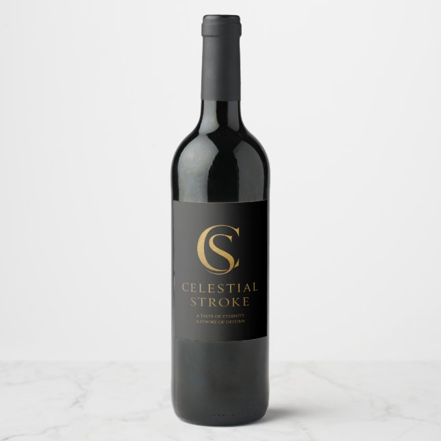 Celestial Stroke Wine Label (Front)