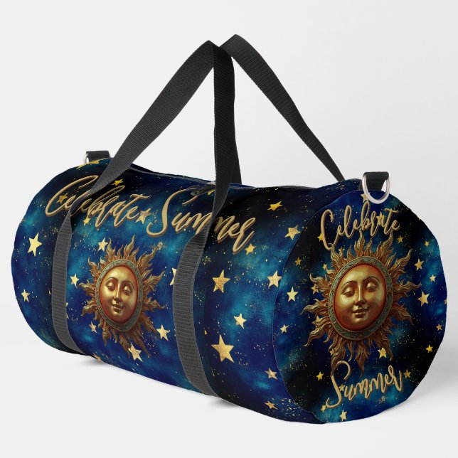 Celestial Summer Celebrate Summer  Duffle Bag (Left Corner)