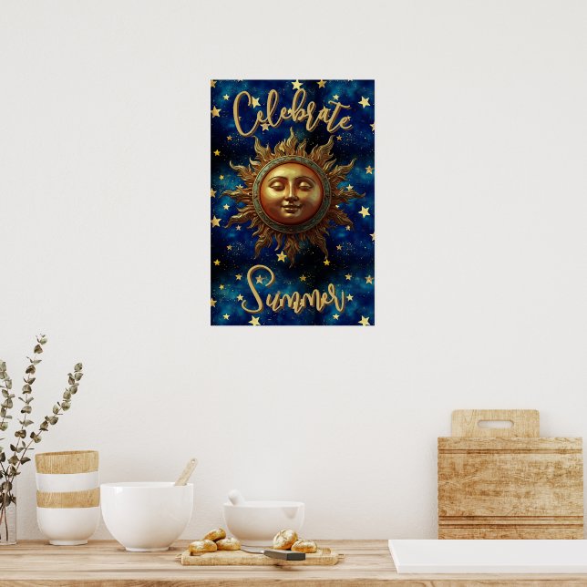 Celestial Summer Celebrate Summer Poster (Kitchen)