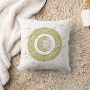 Celestial Sun and Moon Astrology Cushion