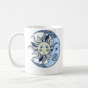 Celestial Sun And Moon Boho Coffee Mug