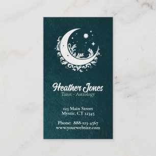 Celestial sun and moon business card