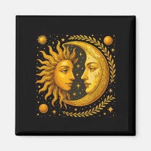 Celestial Sun And Moon Magnet