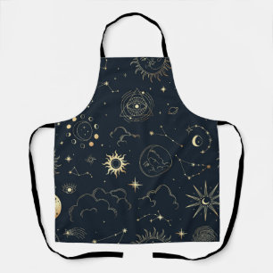 Celestial Sun and Moon Mystical Apron
