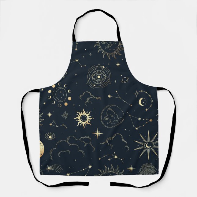 Celestial Sun and Moon Mystical Apron (Front)