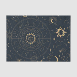 Celestial Sun and Moon Mystical Elements Tissue Pa Tissue Paper