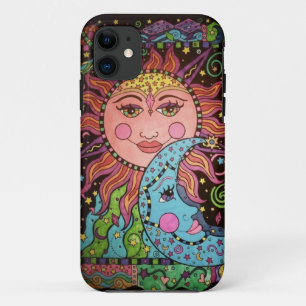 Celestial Sun and Moon Print iPhone 11 Case
