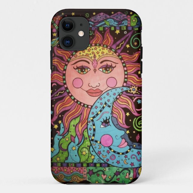 Celestial Sun and Moon Print Case-Mate iPhone Case (Back)