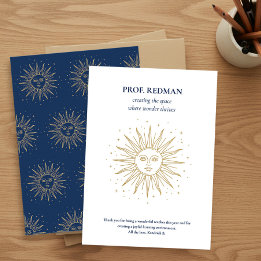 Celestial Sun Creating Space Where Wonder Thrives Thank You Card
