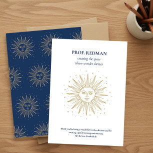 Celestial Sun Creating Space Where Wonder Thrives Thank You Card