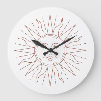 Celestial Sun Face Wall Clock 