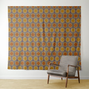Celestial Sun Floral Tapestry