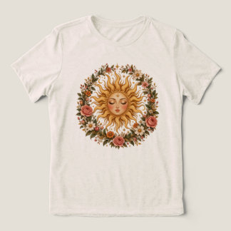 **Celestial Sun Goddess Floral Wreath Women's T-Sh Tri-Blend Shirt
