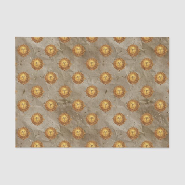 Celestial Sun Gold Pattern (2) Tissue Paper (Front)