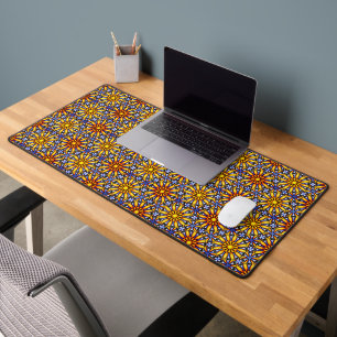 Celestial Sun Mandala  Desk Mat