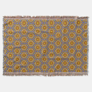 Celestial Sun Mandala Throw Blanket