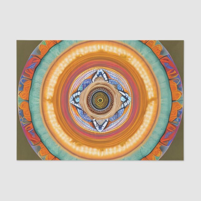 Celestial Sun Mandala  Tissue Paper (Front)