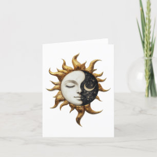 Celestial Sun & Moon Greetings card