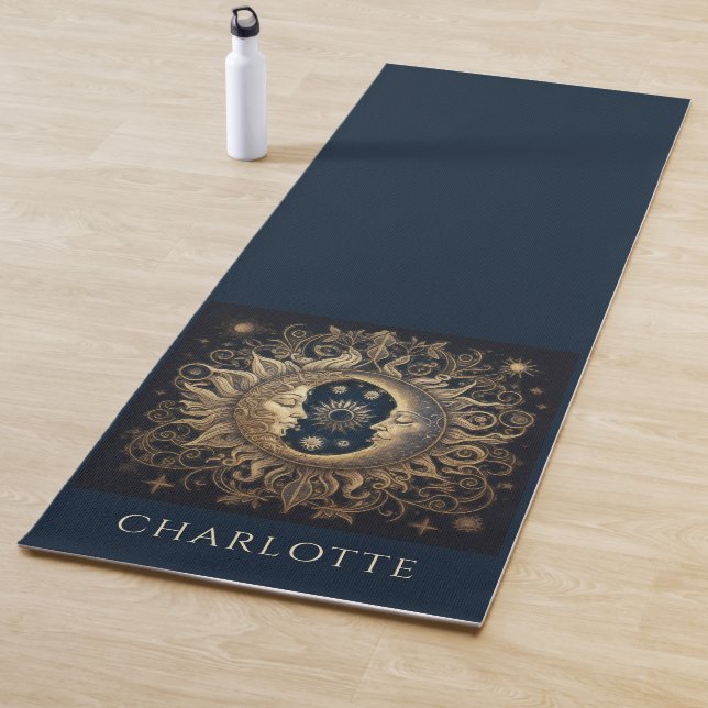 Celestial Sun Moon Personalised Yoga Mat (In Situ)