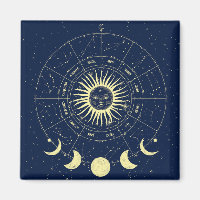 Celestial Sun Moon Phases Zodiac