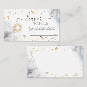 Celestial Sun,Moon,Stars Baby Shower Enclosure Card