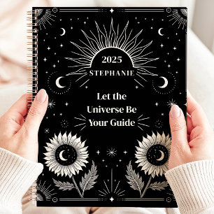 Celestial Sun Moon Stars Custom Manifestation  Planner