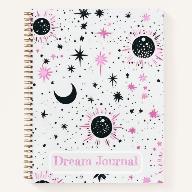 Celestial Sun Moon Stars Dream Journal (Front)