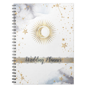 Celestial Sun,Moon,Stars Notebook