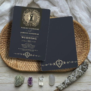 Celestial Sun Moon Stars Wedding  Invitation