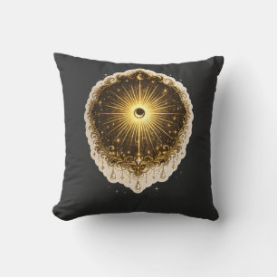 Celestial Sun Moon Symbol Sacred Cosmic Balance Cushion