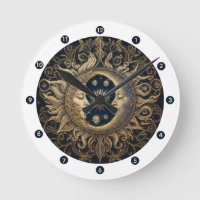 Celestial Sun Moon Wall Clock