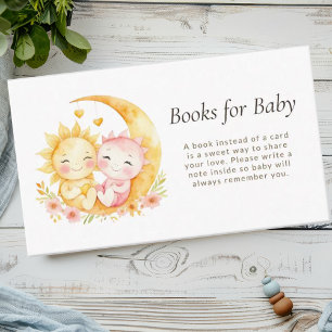 Celestial Sun Moon Watercolor Books for Baby Enclosure Card