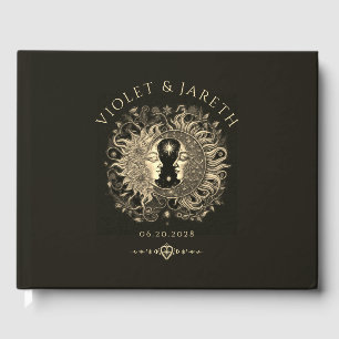 Celestial Sun Moon Wedding Guest Book