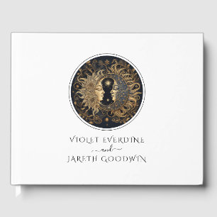 Celestial Sun Moon Wedding Guest Book