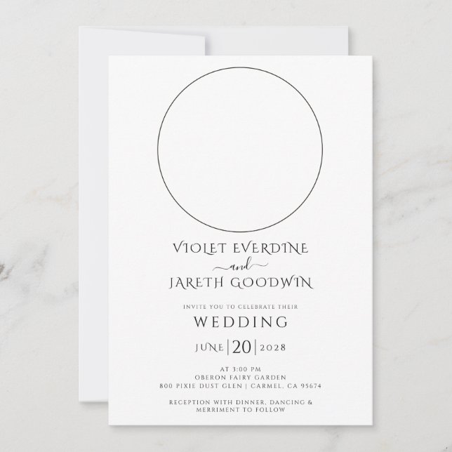 Celestial Sun Moon Wedding Invitation (Front)