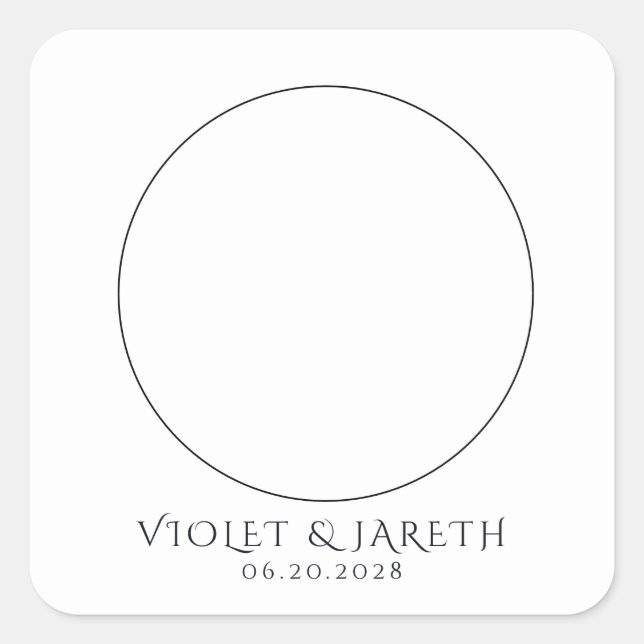 Celestial Sun Moon Wedding Sticker (Front)