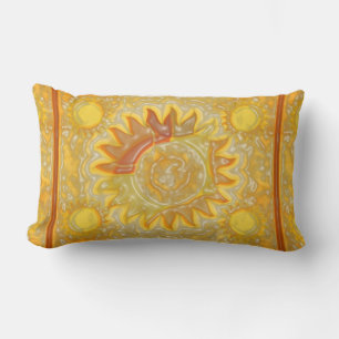 Celestial Sun Orange Lumbar Cushion