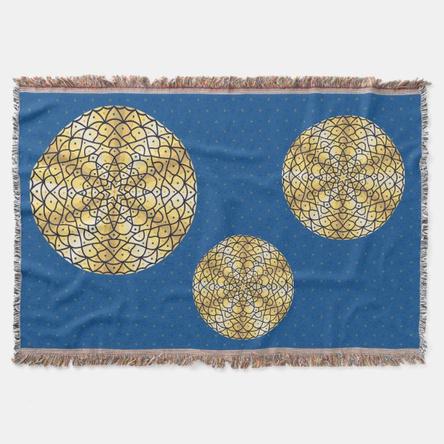 Celestial Sun Throw Blanket (Front)