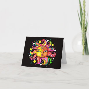 Celestial Sunface Note Card