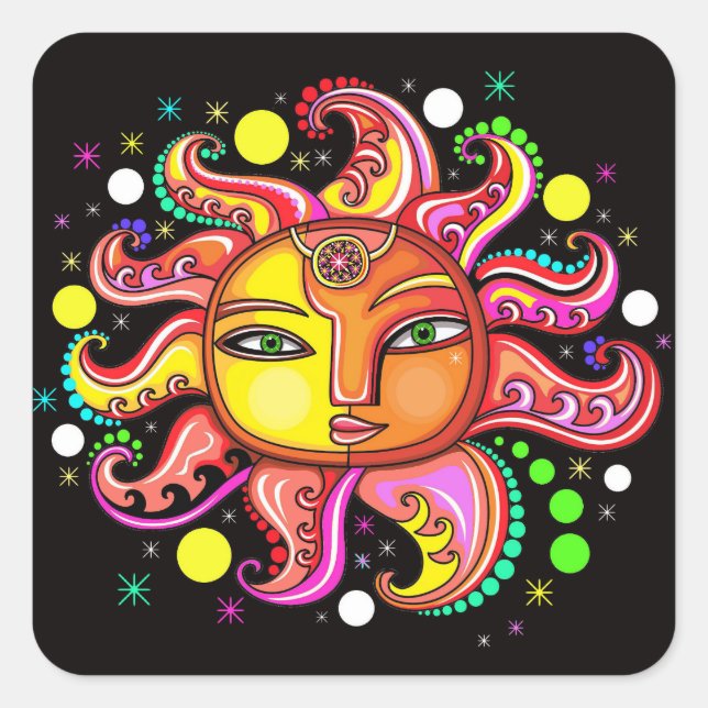 Celestial Sunface Sticker (Front)